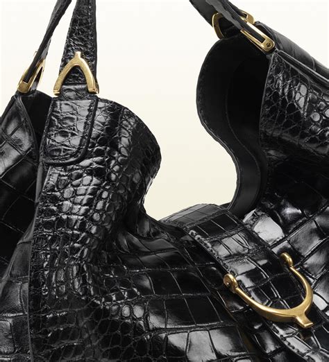 gucci soft stirrup crocodile shoulder bag expensive|most expensive gucci bag.